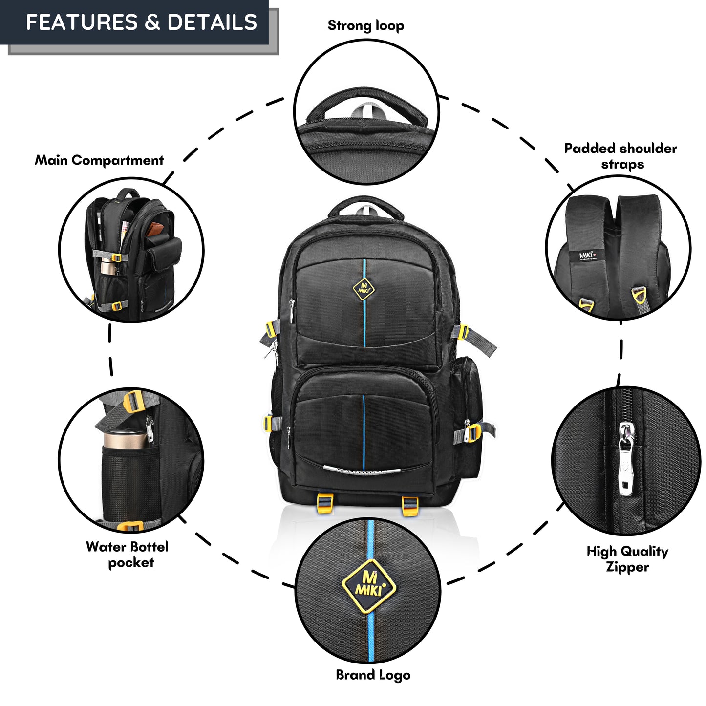Leoceros Mikibags Travel Backpack – Heavy Duty & Spacious Travel Companion