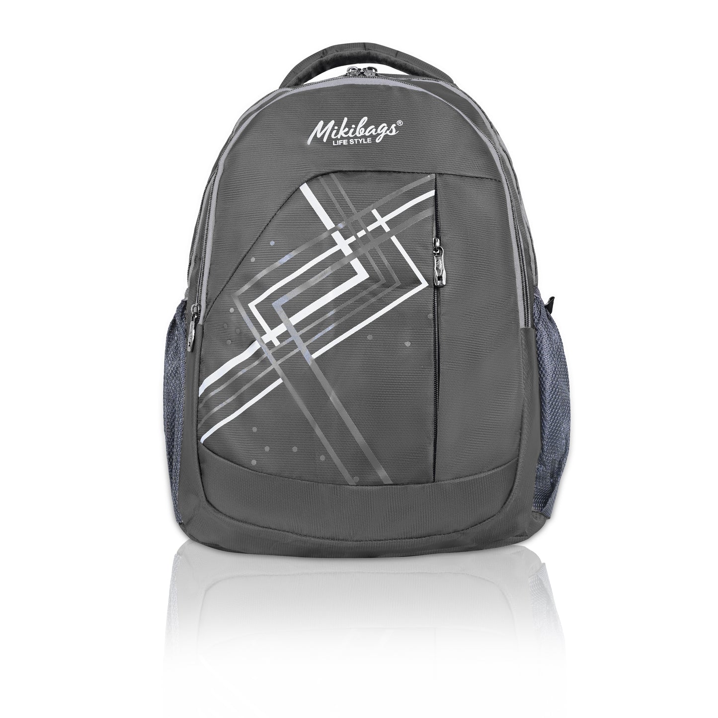 Mikibags Geometric Backpack – Tough Polyester Build, Trendy & Practical