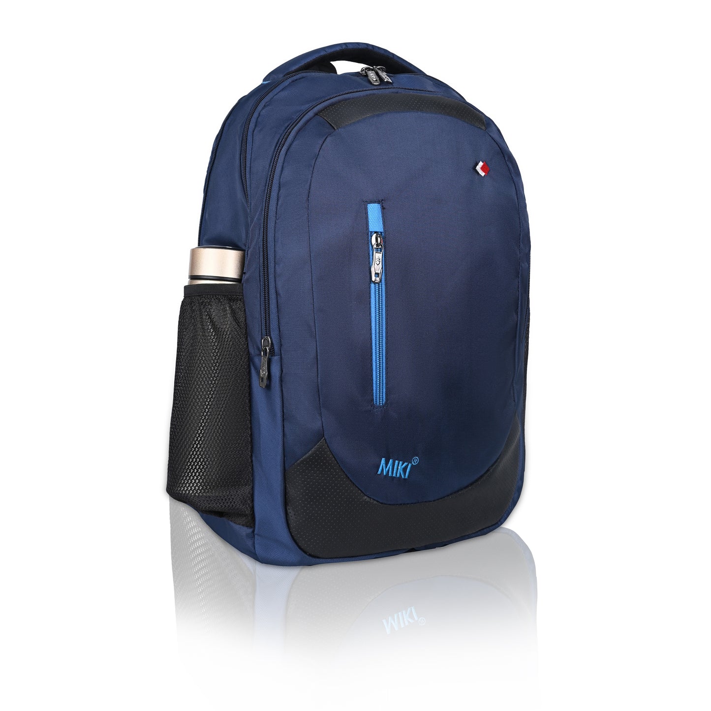Miki Navy Blue Laptop Backpack for Men & Women | Water-Resistant & Lightweight | Office, College & Travel Bag