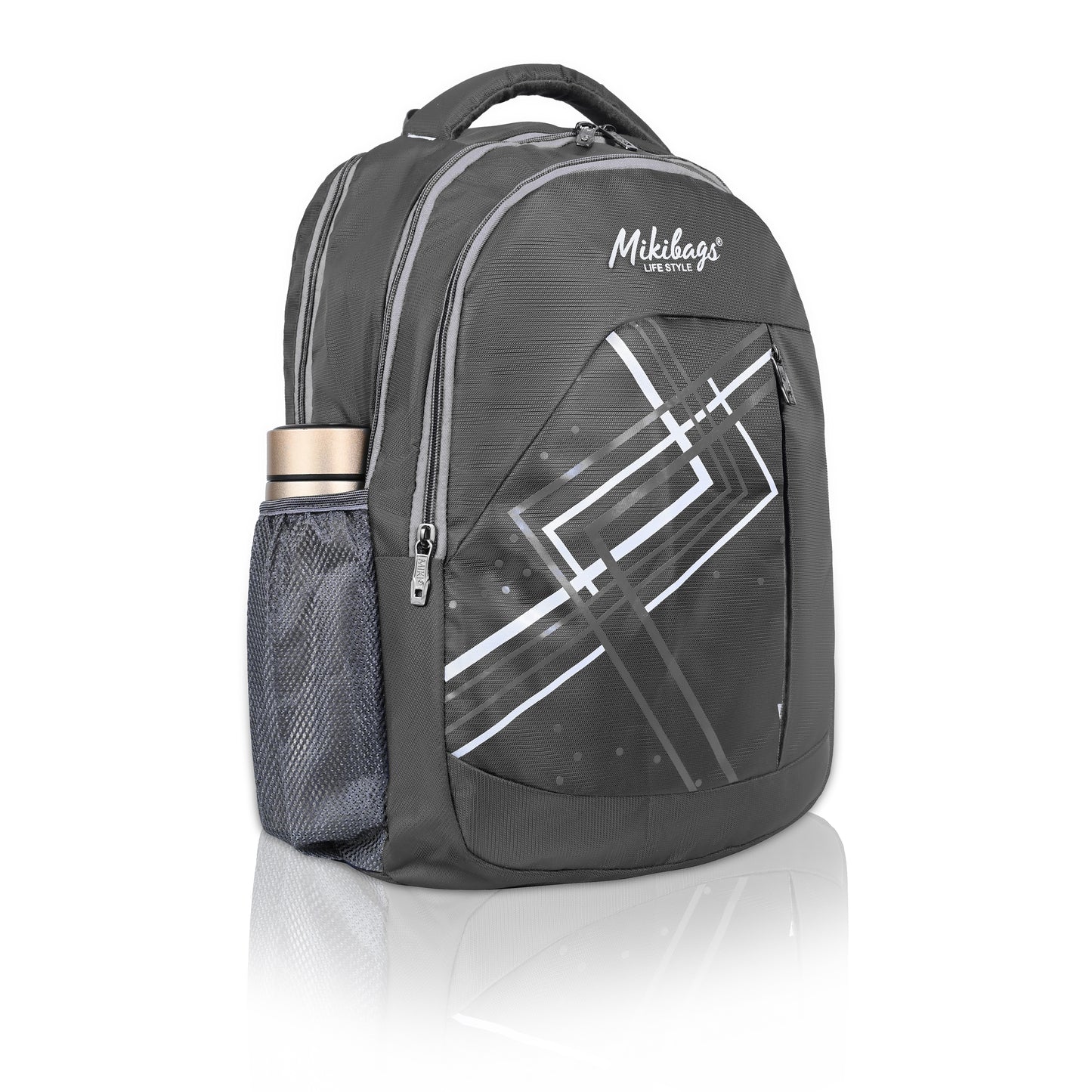 Mikibags Geometric Backpack – Tough Polyester Build, Trendy & Practical