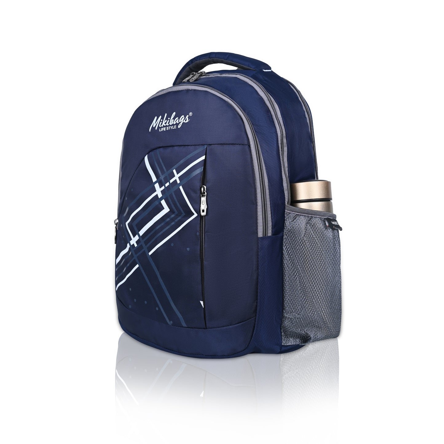 Mikibags Geometric Backpack – Tough Polyester Build, Trendy & Practical