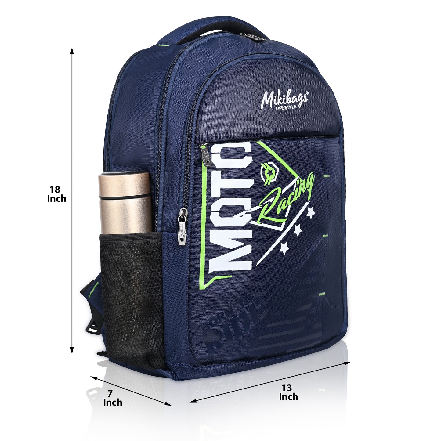 Miki Moto Racing Theme School & College Backpack β Stylish, Durable & Comfortable