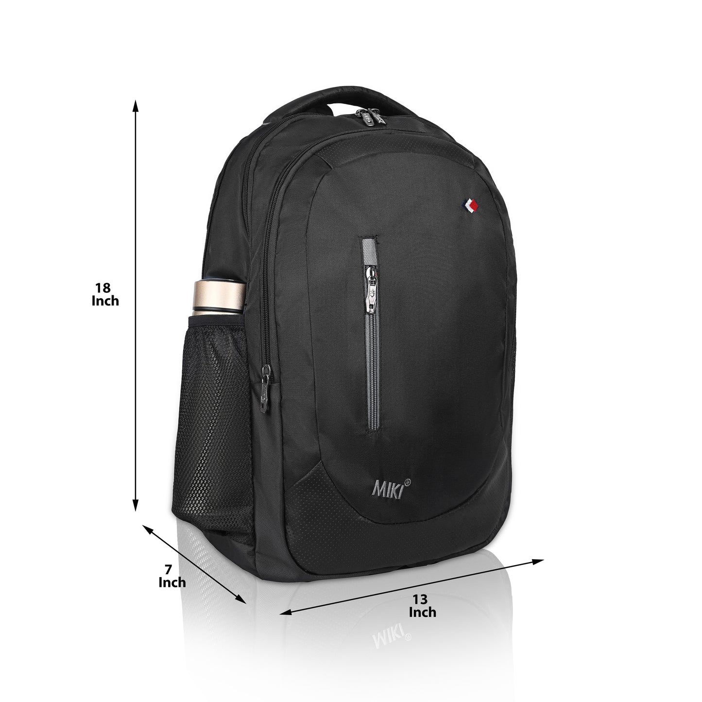 Miki Navy Blue Laptop Backpack for Men & Women | Water-Resistant & Lightweight | Office, College & Travel Bag