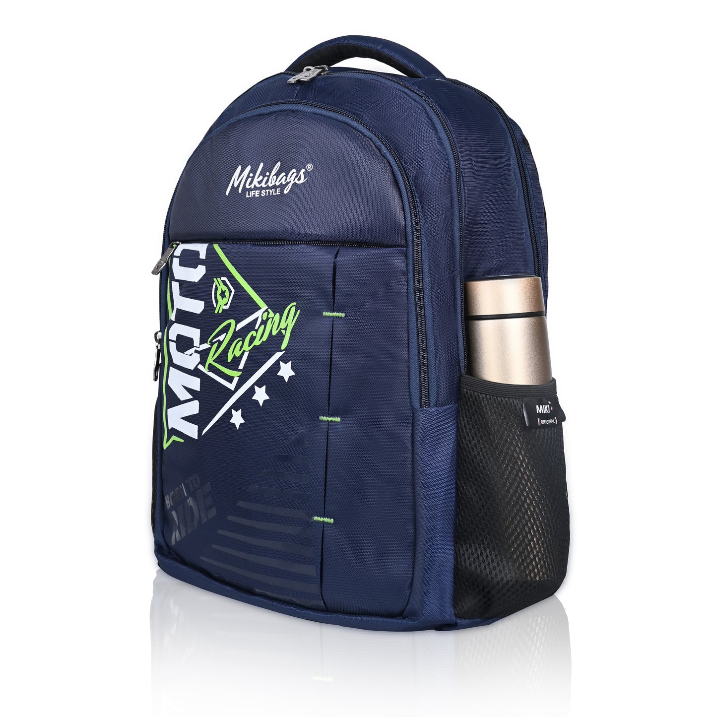 Miki Moto Racing Theme School & College Backpack – Stylish, Durable & Comfortable