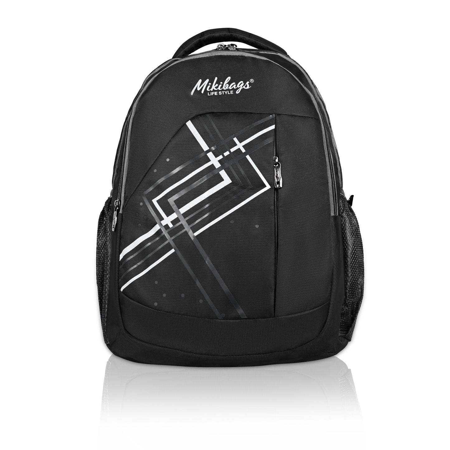 Mikibags Geometric Backpack – Tough Polyester Build, Trendy & Practical
