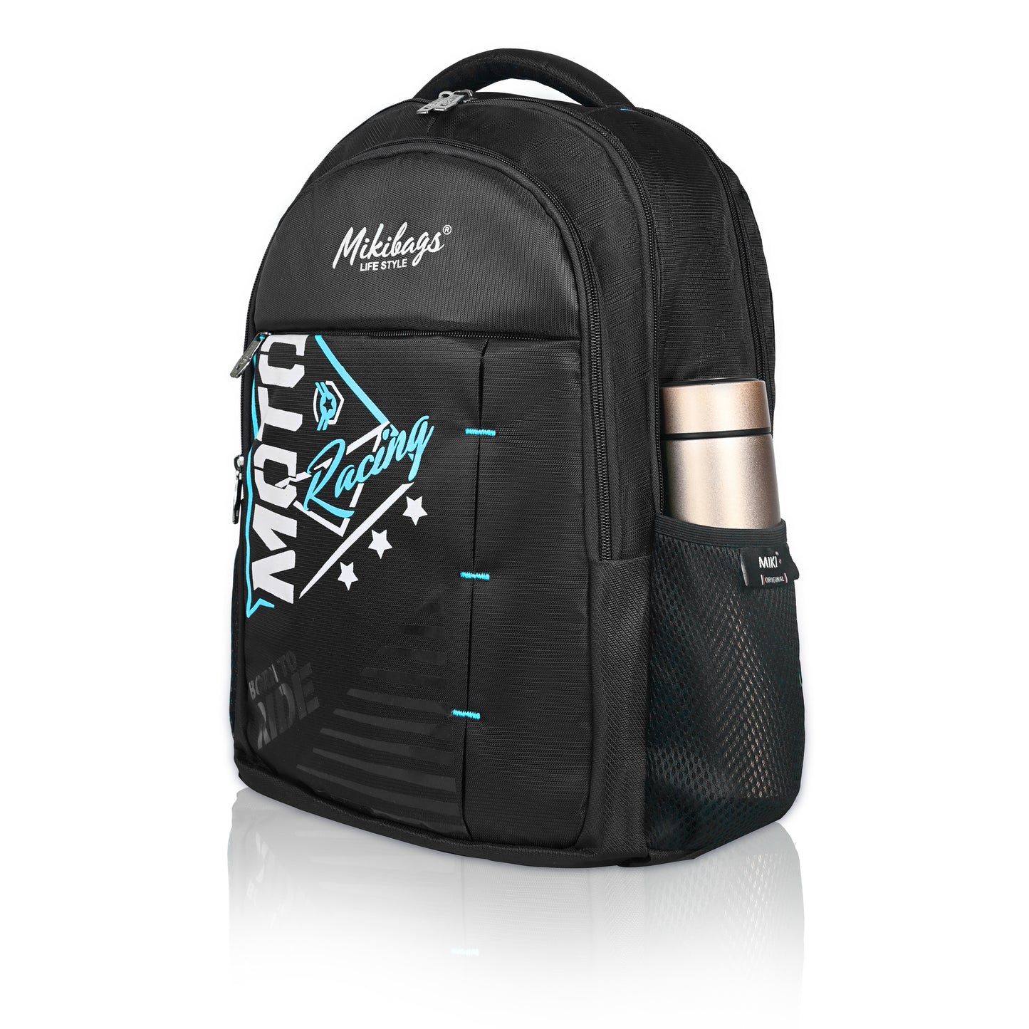 Miki Moto Racing Theme School & College Backpack – Stylish, Durable & Comfortable
