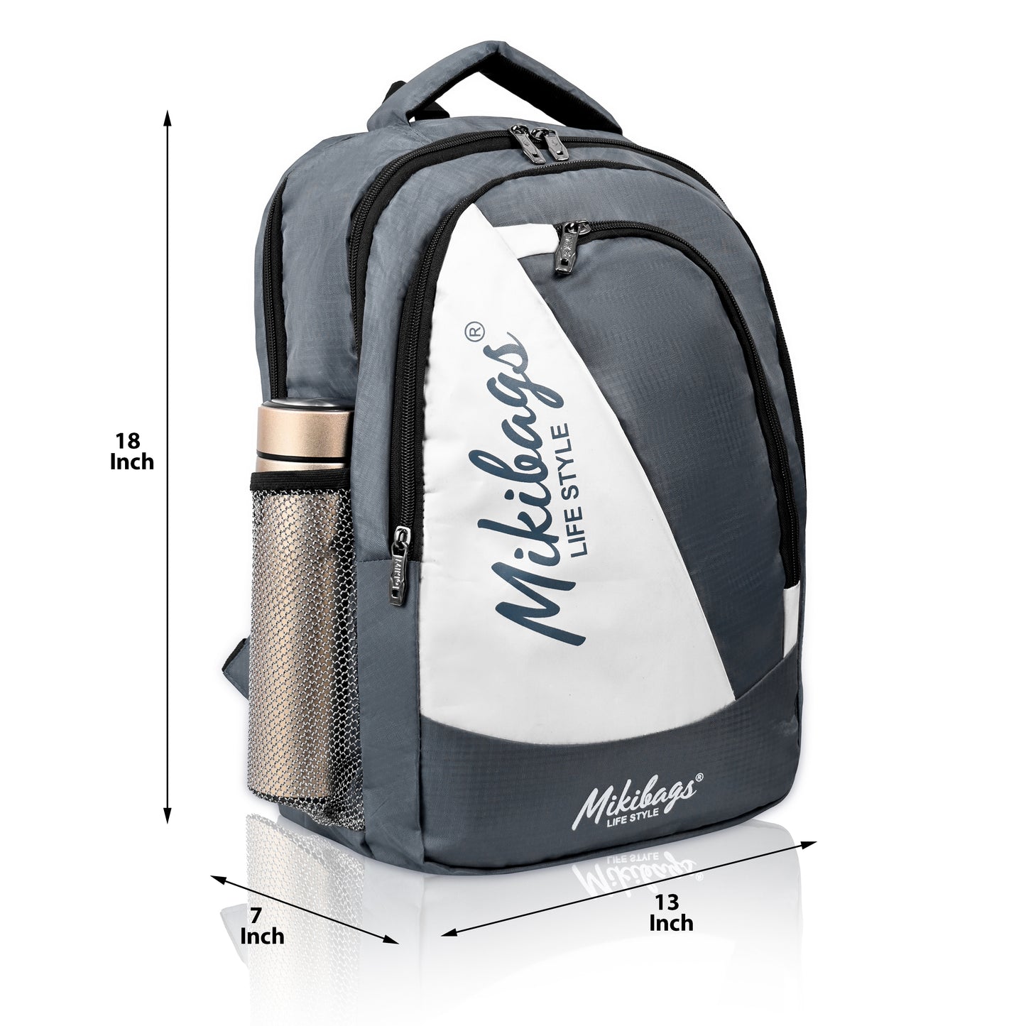 Mikibags Panel Backpack – Stylish & Spacious for Daily Use