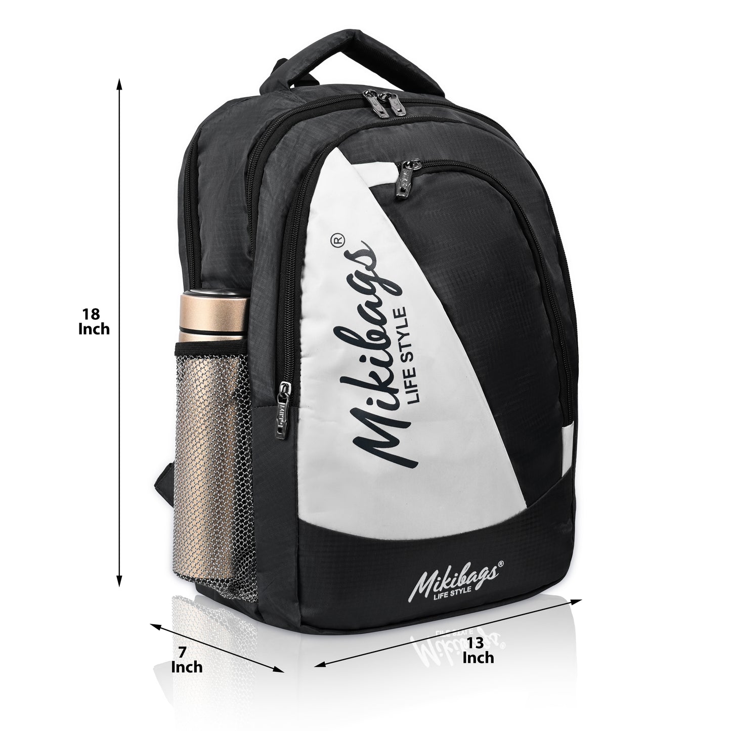 Mikibags Panel Backpack – Stylish & Spacious for Daily Use