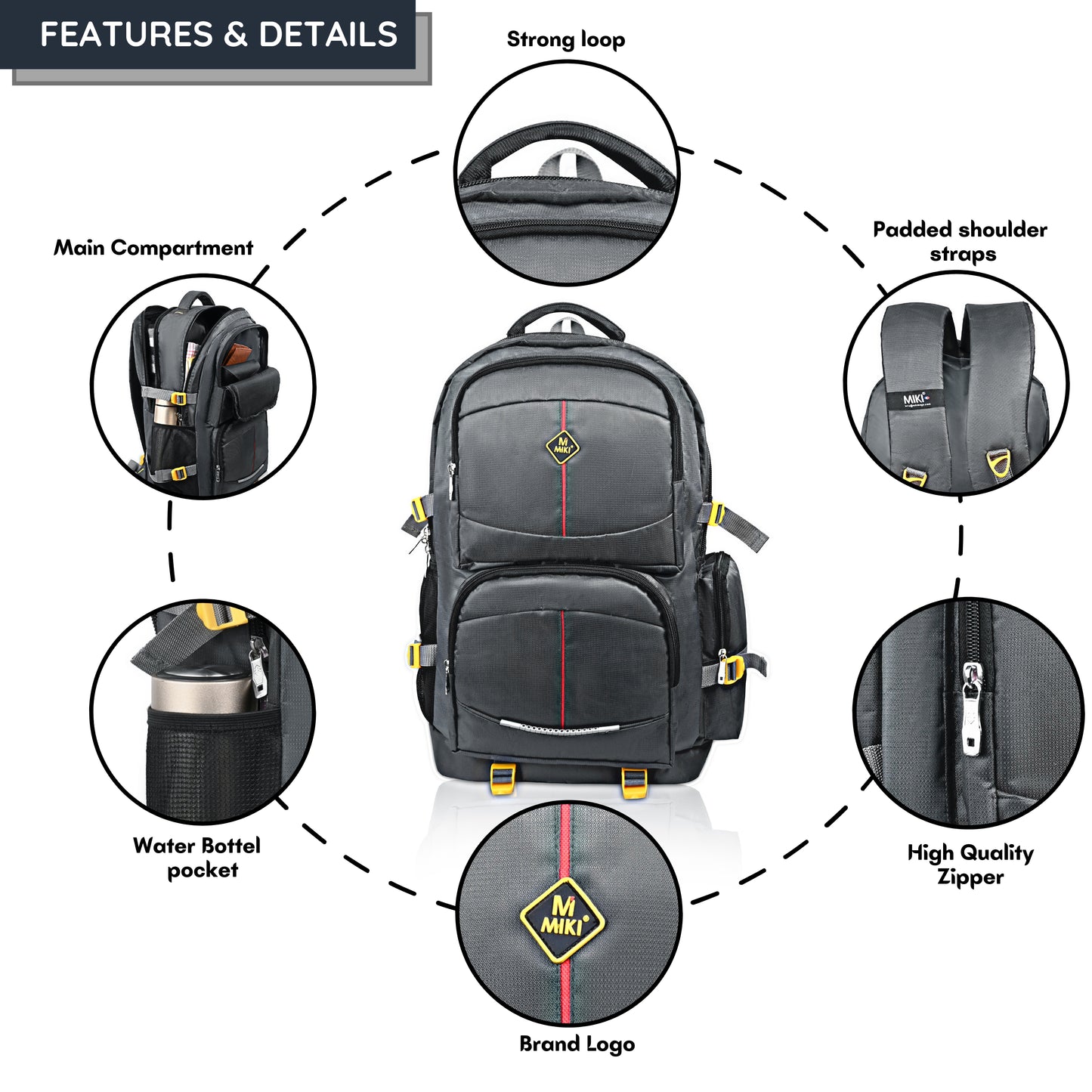 Leoceros Mikibags Travel Backpack – Heavy Duty & Spacious Travel Companion
