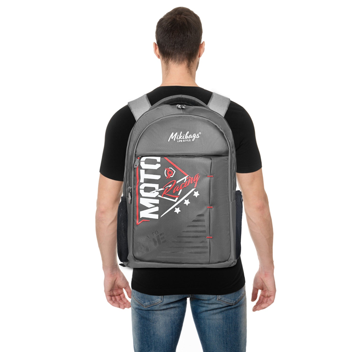 Miki Moto Racing Theme School & College Backpack – Stylish, Durable & Comfortable