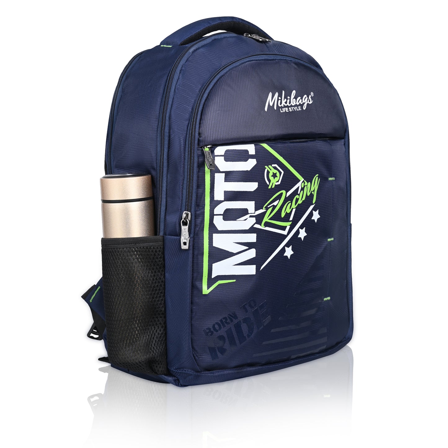 Miki Moto Racing Theme School & College Backpack – Stylish, Durable & Comfortable