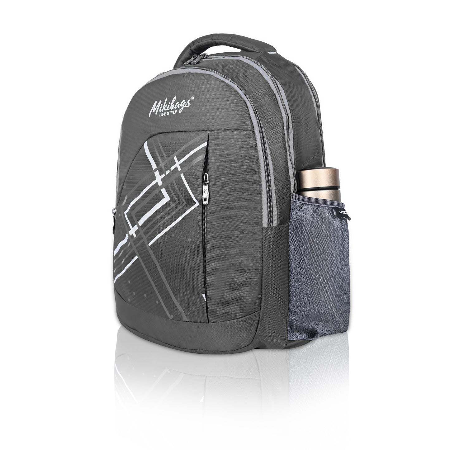 Mikibags Geometric Backpack – Tough Polyester Build, Trendy & Practical