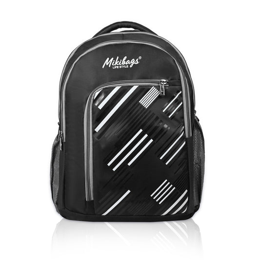 Mikibags Striped Backpack – Rugged| Stylish & Durable