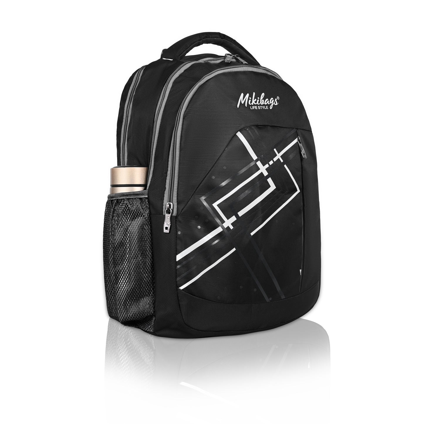 Mikibags Geometric Backpack – Tough Polyester Build, Trendy & Practical