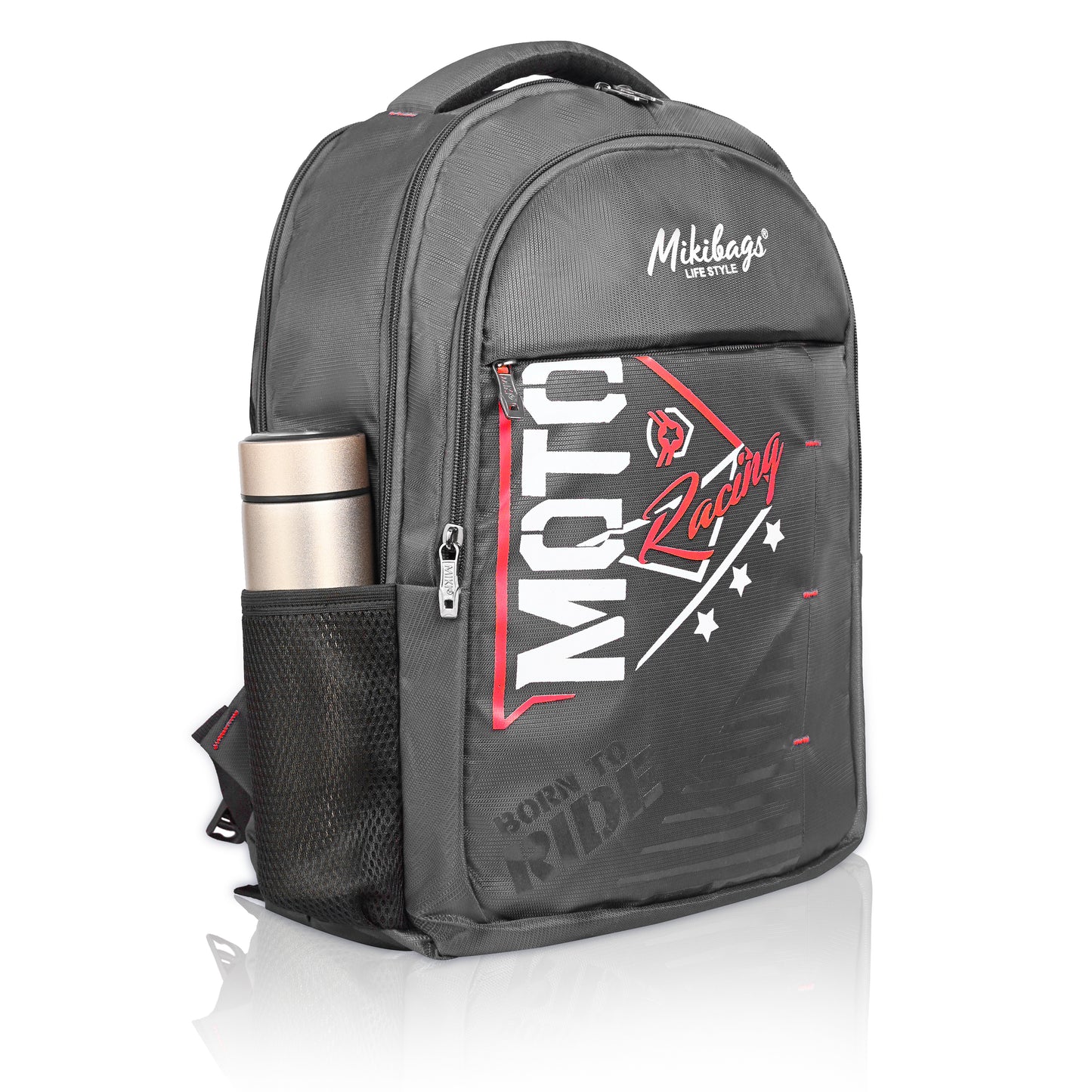 Miki Moto Racing Theme School & College Backpack – Stylish, Durable & Comfortable