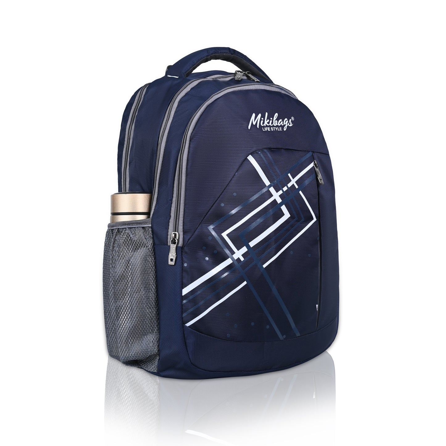 Mikibags Geometric Backpack – Tough Polyester Build, Trendy & Practical