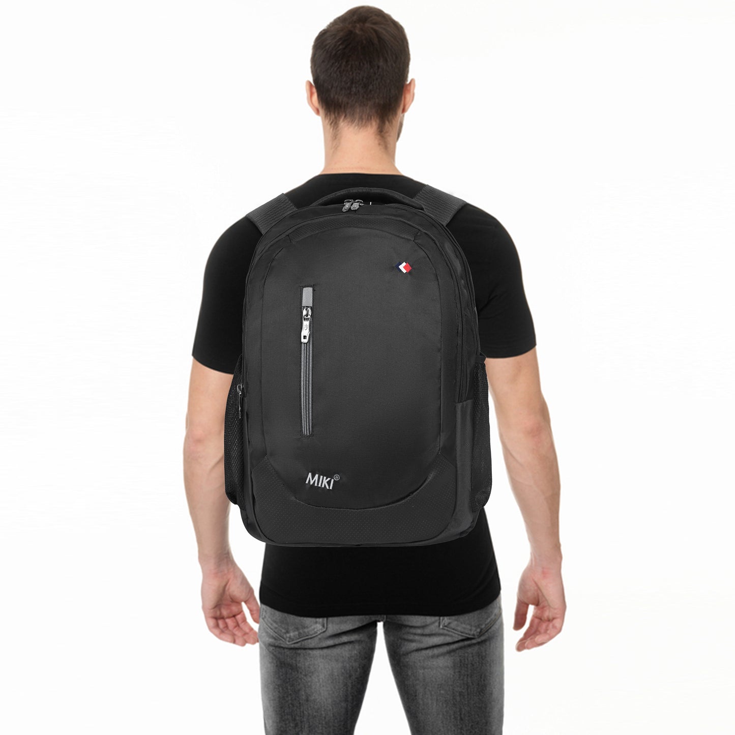 Miki Navy Blue Laptop Backpack for Men & Women | Water-Resistant & Lightweight | Office, College & Travel Bag