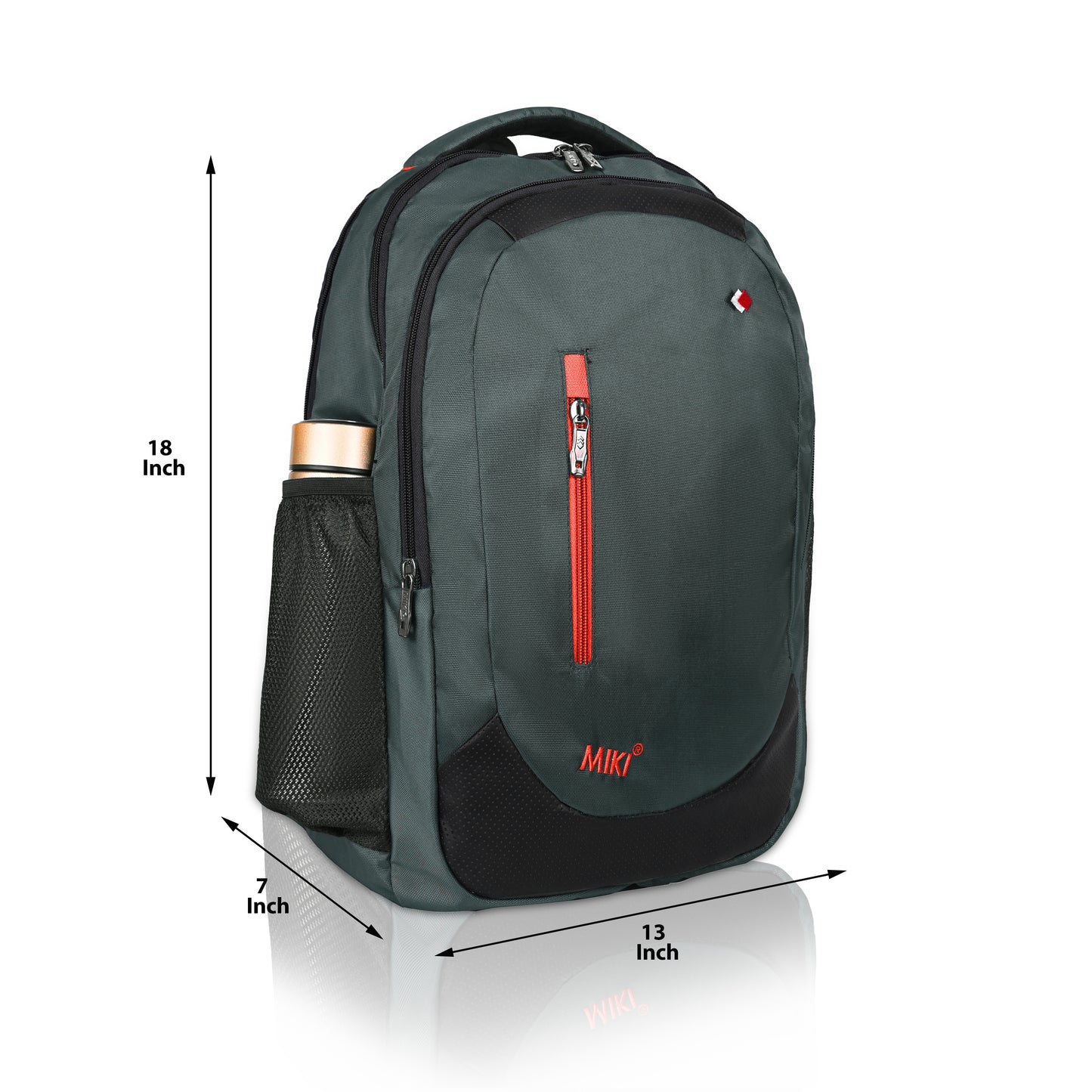 Miki Navy Blue Laptop Backpack for Men & Women | Water-Resistant & Lightweight | Office, College & Travel Bag